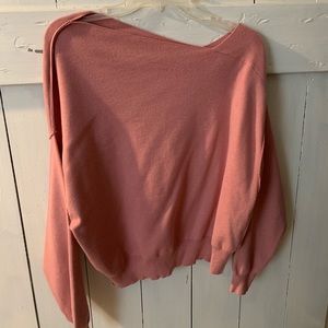 Pink asymmetrical sweater